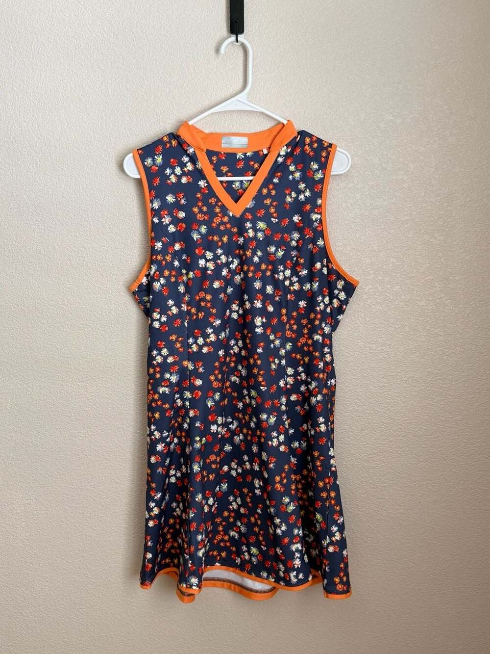 Callaway Opti-Dri Navy Floral Sleeveless Golf Dress